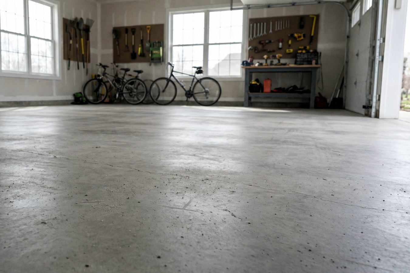 Garage floor concrete